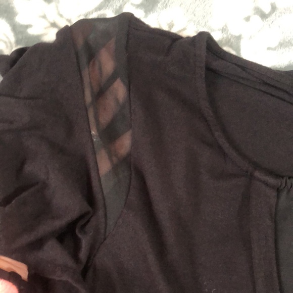 BCBGMAXAZRIA Black Top with Front Panel and Cinch - Picture 12 of 15